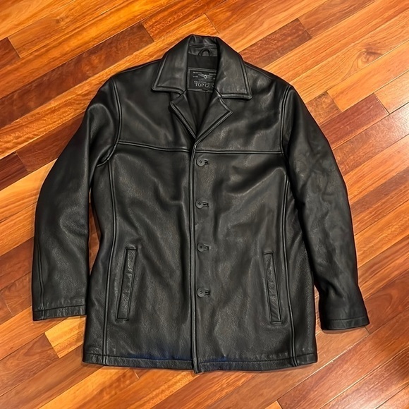 ⭐️ First Class Leather Top Gun Leather Jacket Coat Size Large - Picture 1 of 11